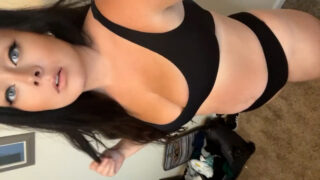 Megan Gaither in black lingerie!!! Hot Onlyfans video leaked