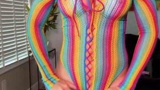 Vicky Stark Try On Colorful Crochet Outfit Video Leaked