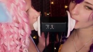 AftynRose ASMR Twin Ear Licking Patreon Video