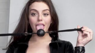 Emily Black Leather Suit Masturbation PPV Video Leaked